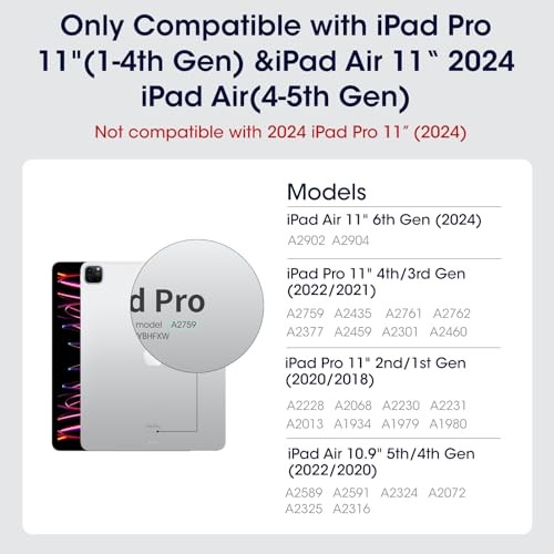 PITAKA IPAD PRO 11 INCH CASE, COMPATIBLE WITH IPAD AIR M2 11 INCH -  WHITE