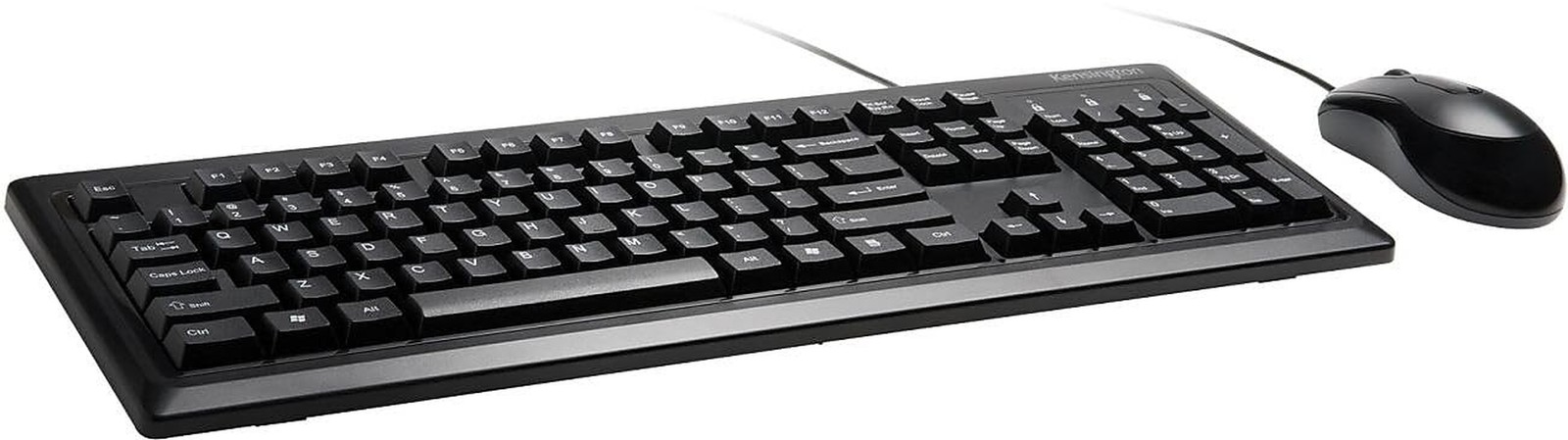 Kensington Mouse-in-a-Box and Keyboard Wired USB Desktop Set (K72436AM), Black