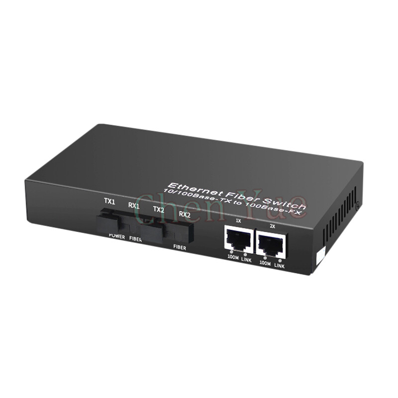 10/100M Single Mode Single Fiber Fiber Optic Media Converter 2 SC Fiber 2 RJ45