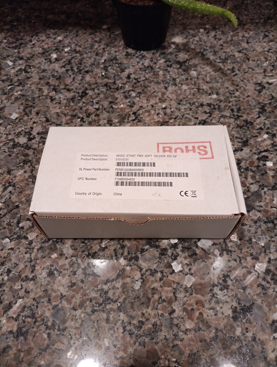 Mitel 51015131 48VDC Ethernet Power Adapter 100-240V 802.3af
