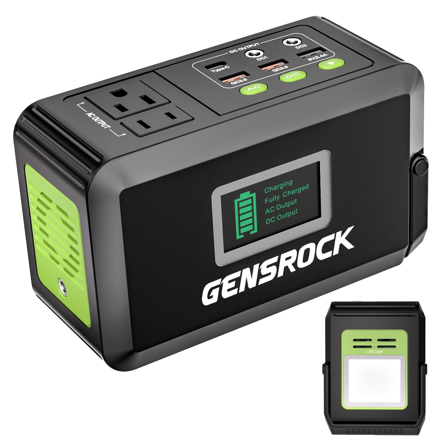 GENSROCK Portable Power Bank, 24,000mAh 1-Pack 24000mAh, Green
