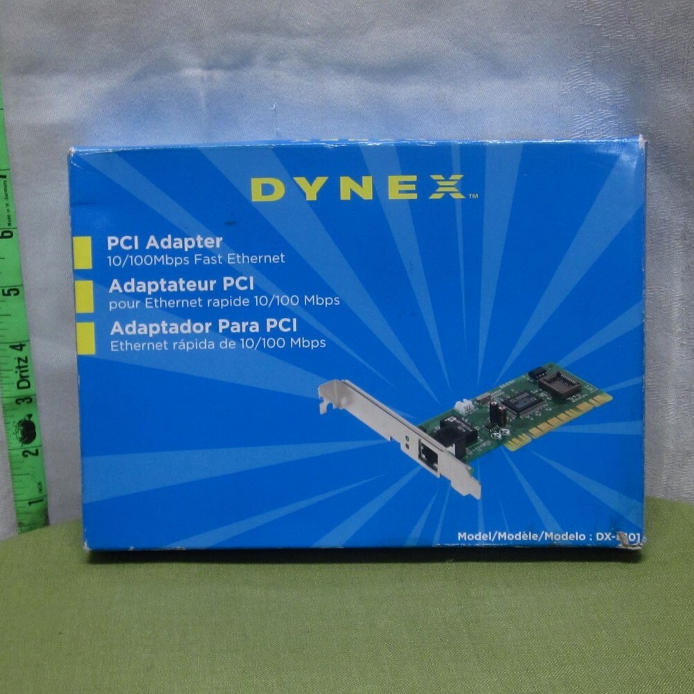DYNEX new PCI Adapter model DX-E101 desktop 10/100 MBPS ethernet 2005 boxed NWT 