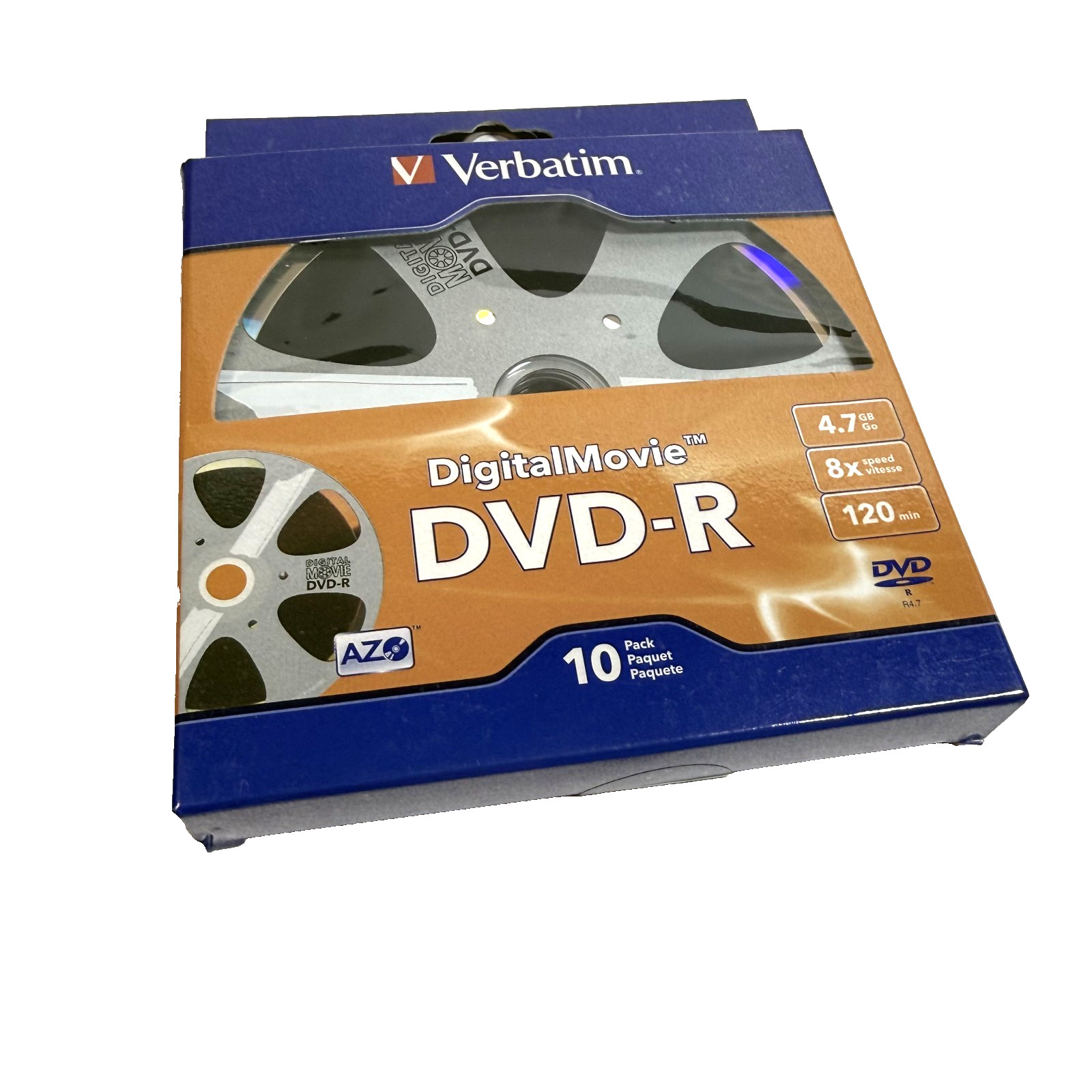 10 Verbatim 8x Film Reel DVD-R Discs, 4.7GB / 120 Digital Movie Min. *New Retro*