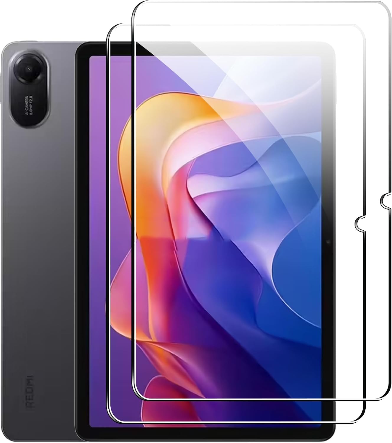 2 Pack 9H Hardness Tempered Glass Screen Protector for Xiaomi Redmi Pad 2