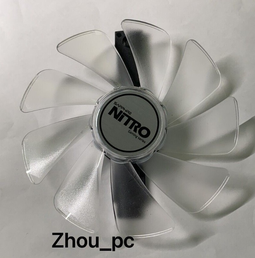 Graphics Card Replacement Cooler Fan For Sapphire Nitro RX 570 580 590 480 Blue