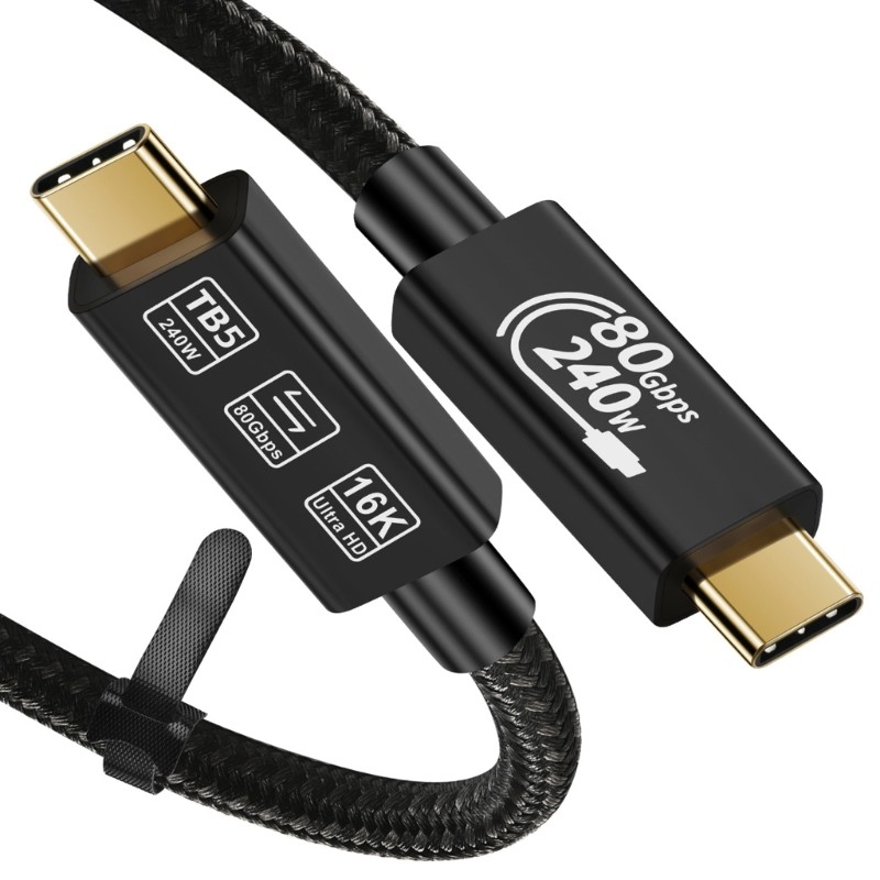 USB4.0 USB C Charging Cable Support 16K Video Transfer Cord 80Gbps Fast Speed