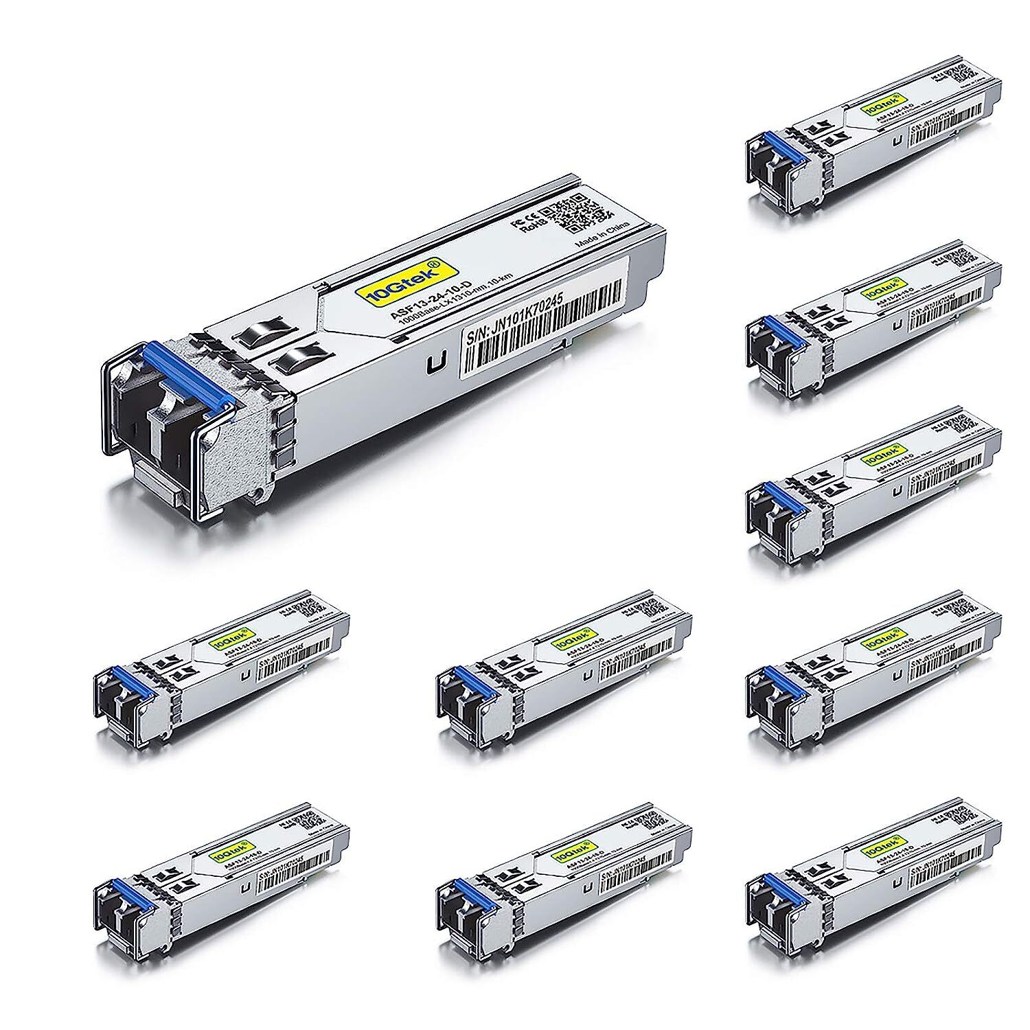 10 PCS For Cisco GLC-LH-SM 1000BASE-LX 1G SFP Singlemode 1310nm 10KM