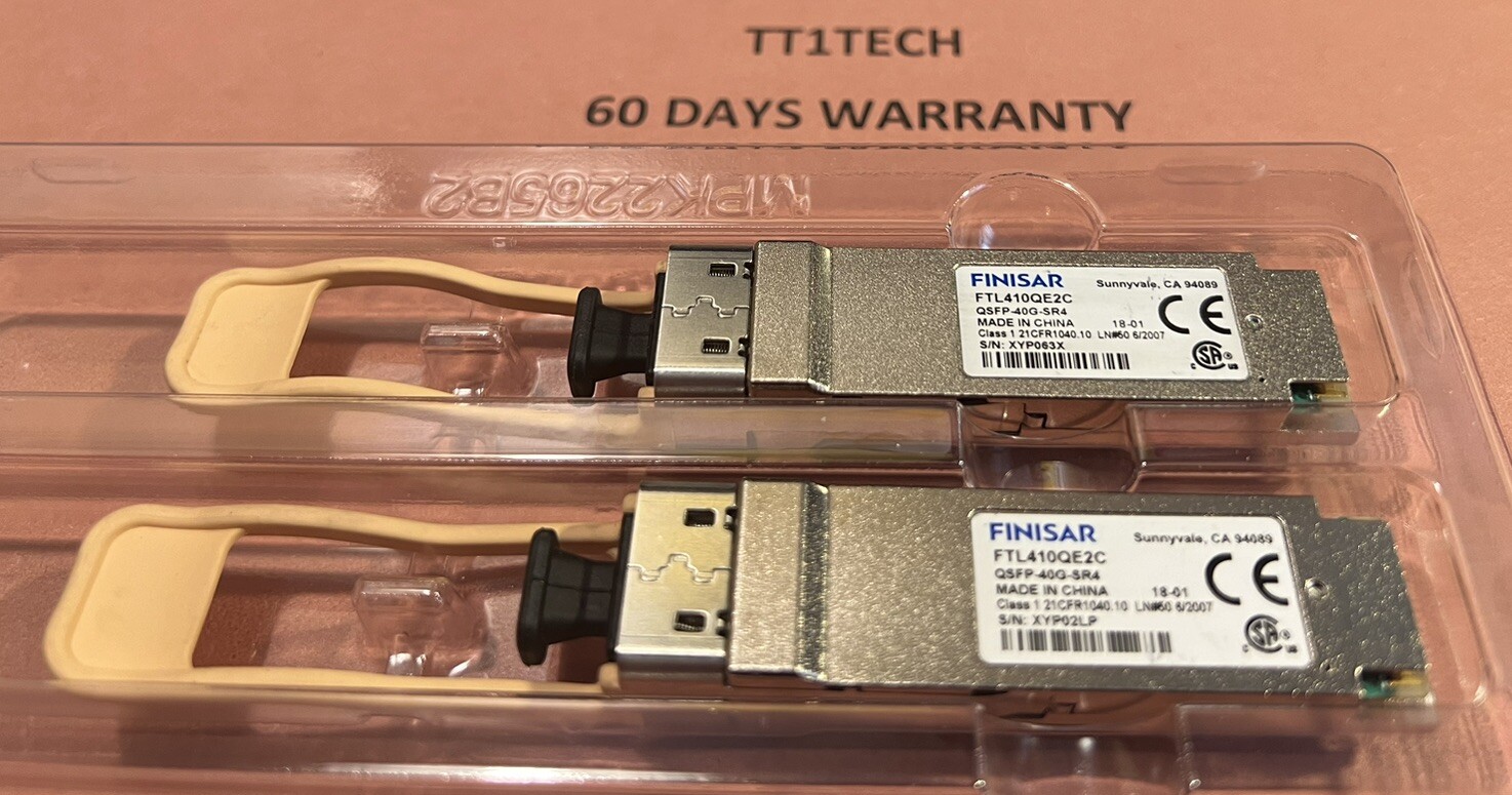 2x Finisar FTL410QE2C 40BASE-SR4 150m Gen2 QSFP+ transceiver QSFP-40G-SR4 lot 2