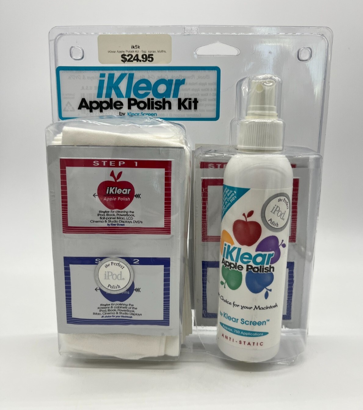 VTG 2000s iKlear Apple Polish Cleaning Kit iPhone iPad MacBook iPod Cleaner