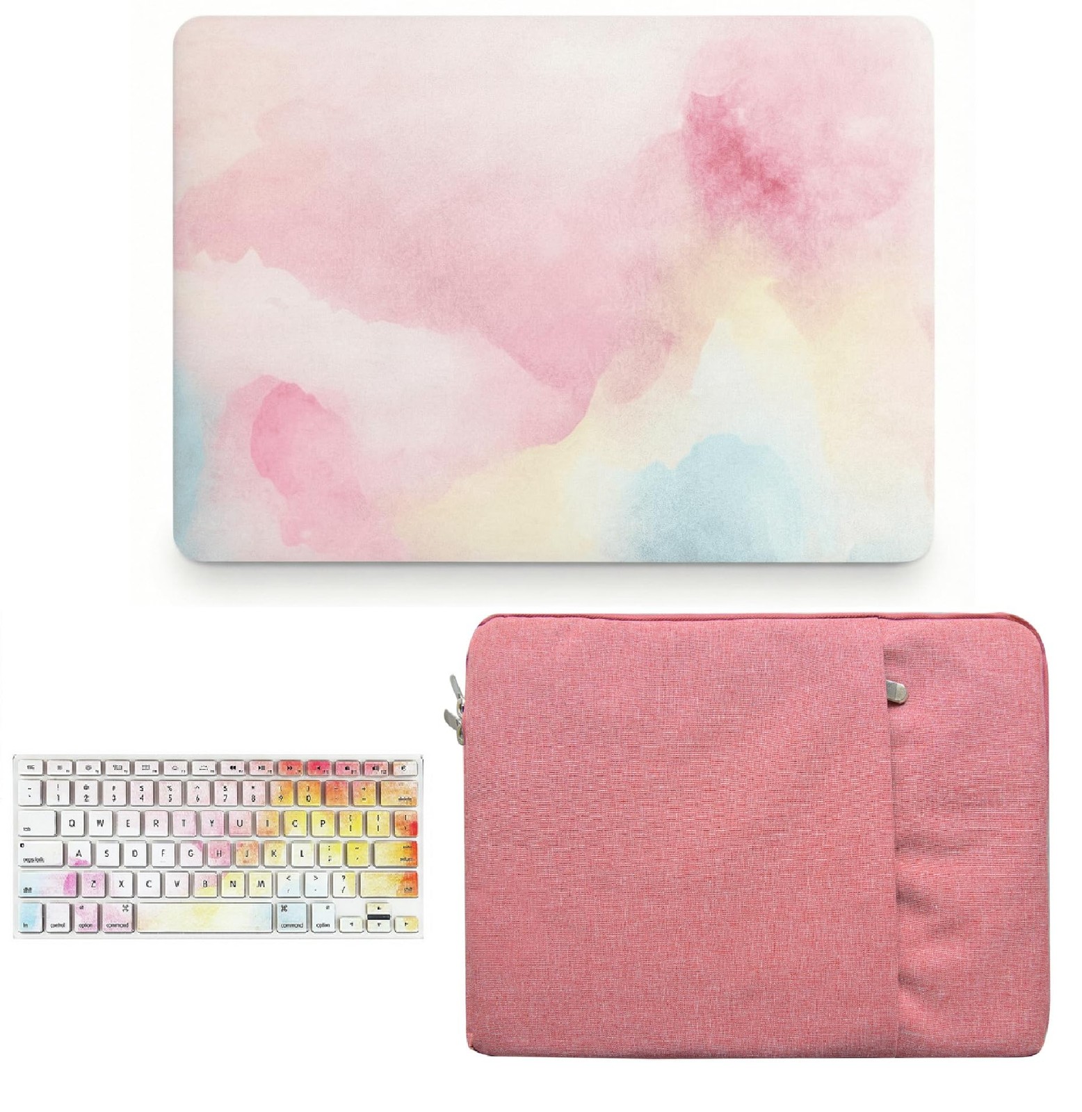 KECC Ultra Thin Case for MacBook Pro 13 13" M1 M2 2016-2025, Pink Mist