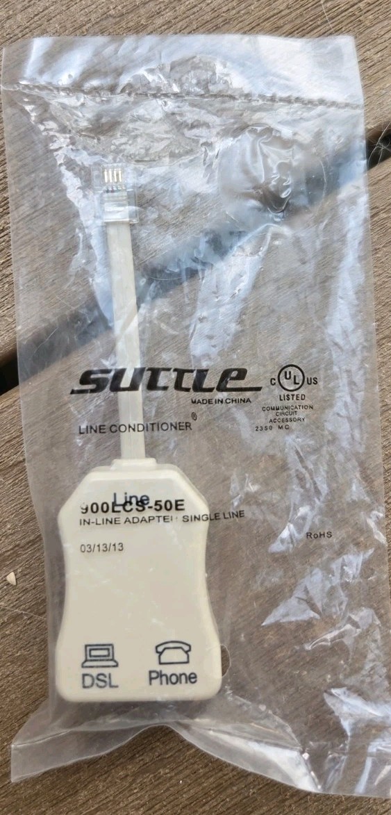 NEW Suttle Line Conditioner In-Line DSL Adapter 900L CS-50E Single Line