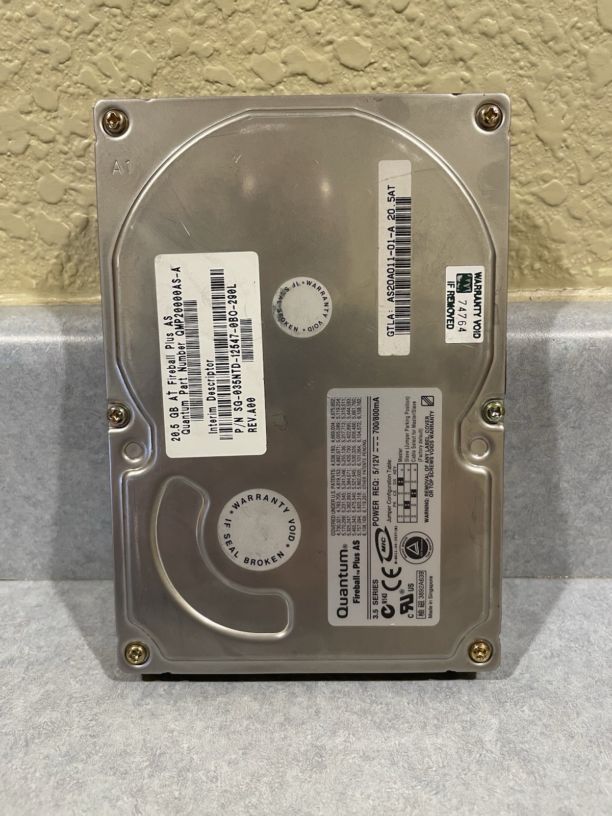 Quantum Fireball Plus AS QMP20000AS-A IDE Hard Drive - 20 GB - Tested (052)