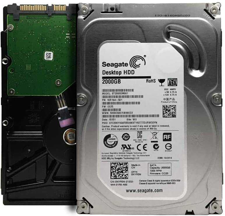 2TB 3.5" ST2000DM001 Seagate Barracuda 2TB 9YN164-302  64 Cache 7200RPM HDD