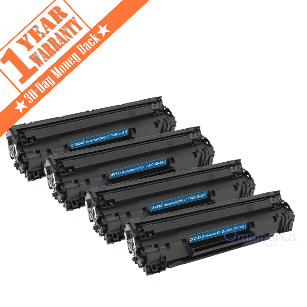 4PK CF283X Toner Cartridge for HP 83A LaserJet Pro MFP M127fw M127fn M125 Black