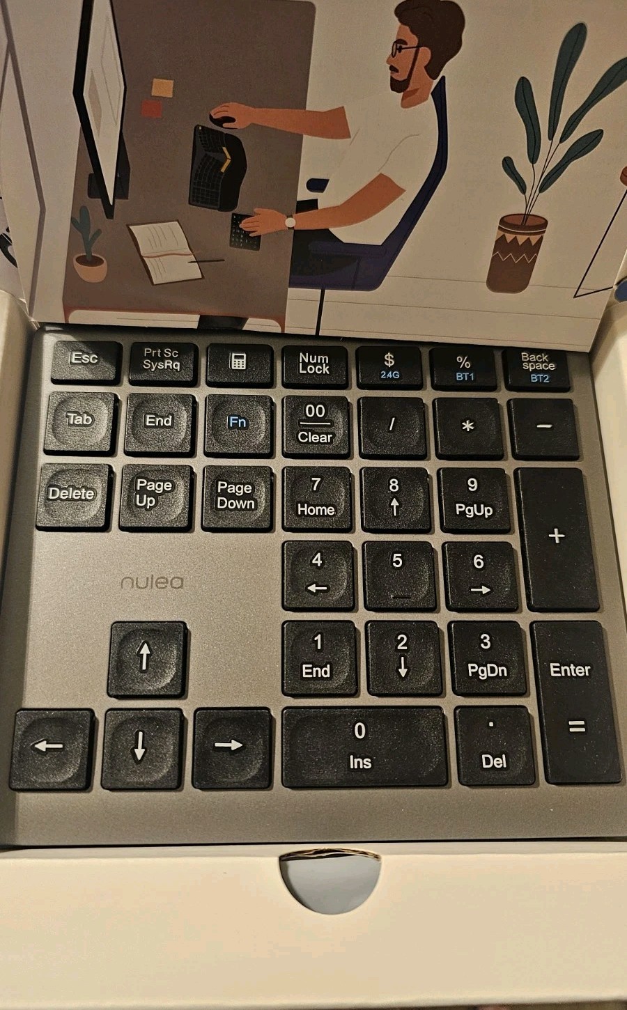 Nulea TK403 Wireless Bluetooth Numeric Keypad 2.4G USB Rechargeable Number Pad