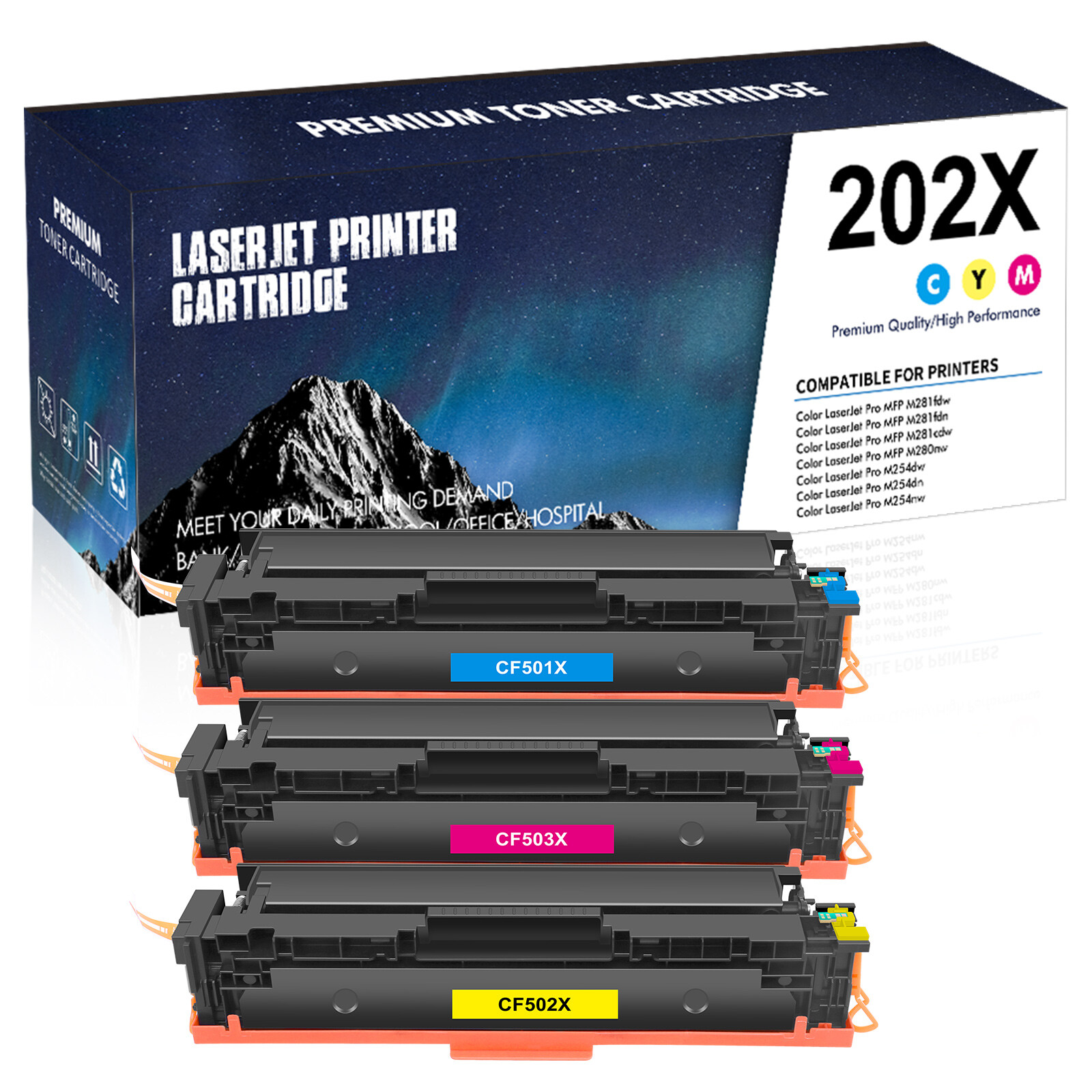 CF500X 202X Toner CF500A 202A For HP Color LaserJet Pro MFP M281fdw M281 M254dw