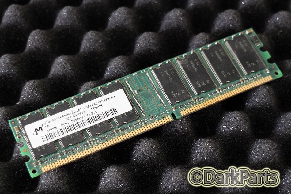 MT8VDDT1664AG-265A1 128MB Memory RAM PC2100U-25330-A0