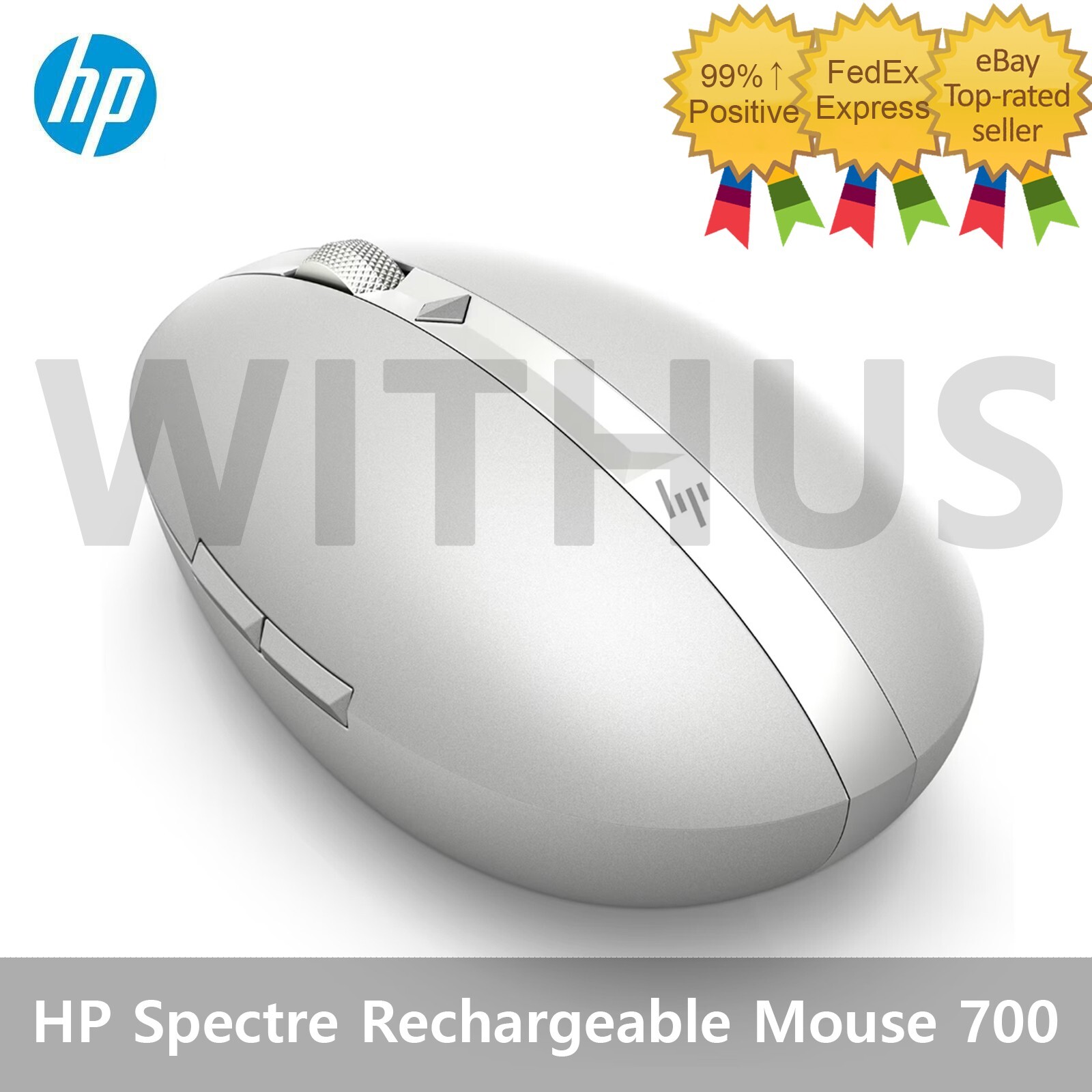 HP Spectre Mouse 700 Rechargeable Bluetooth Wireless Mouse_Natural Silver_