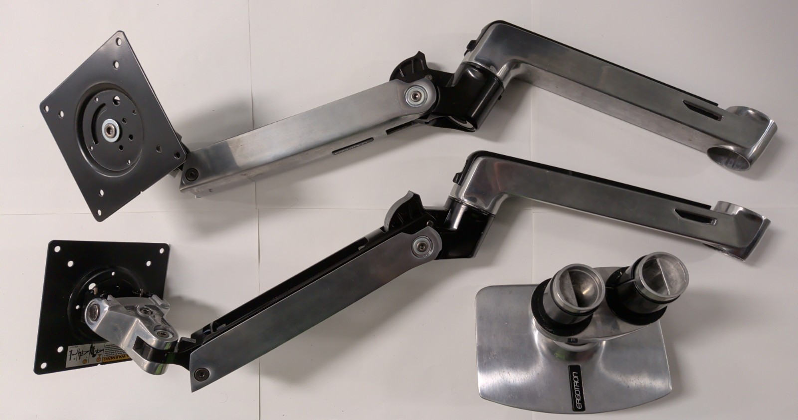 Ergotron LX Dual Side-by-Side Arms (Polished Aluminium) 45-245-026