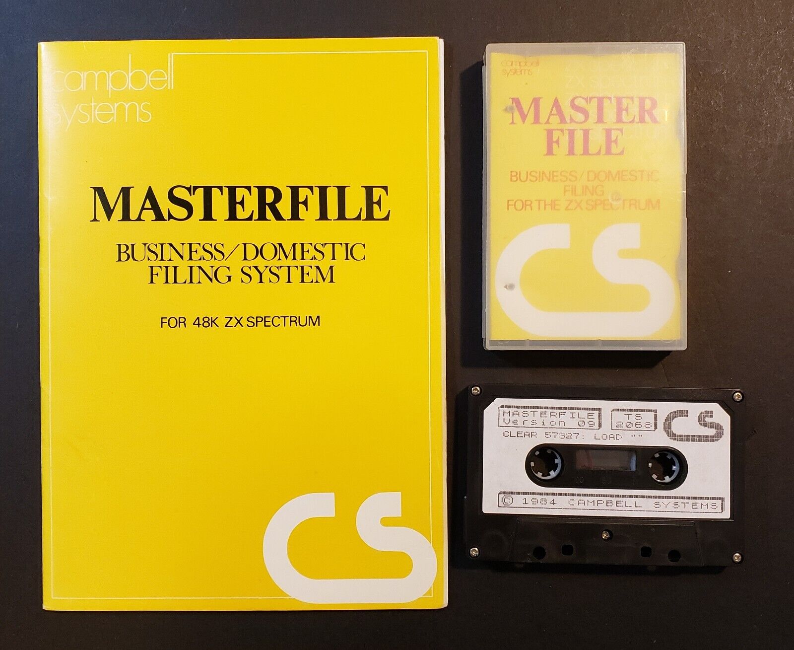 Very Rare Vintage Software for ZX Spectrum 48K computer, Masterfile 1984