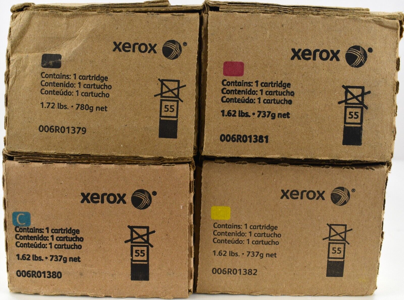 Xerox 700 Digital Color Press / Xeror Color J75 / C75 Press CYMK Toner Set