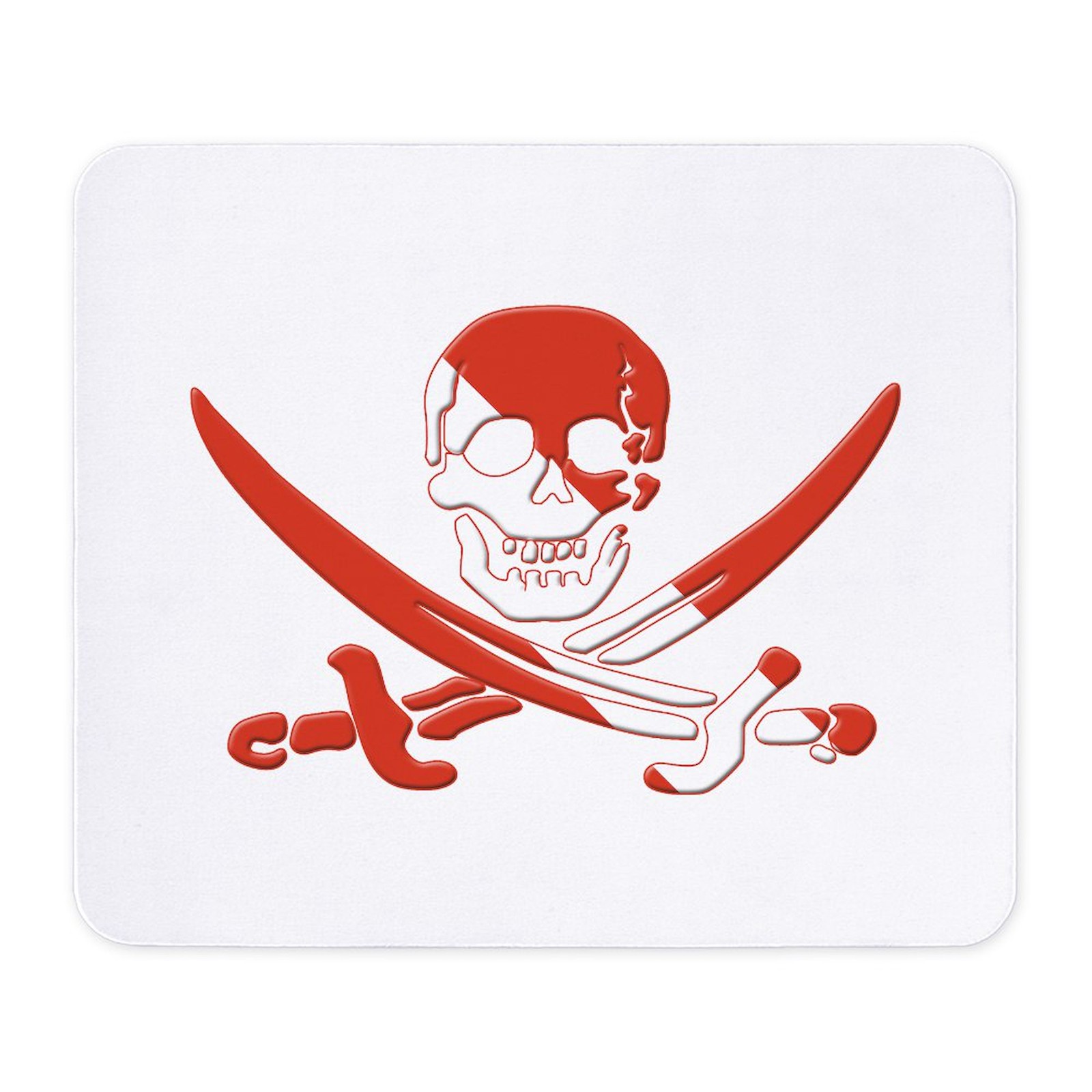 CafePress Pirate Skull Non-slip Rubber Mousepad, Gaming Mouse Pad (1006767201)