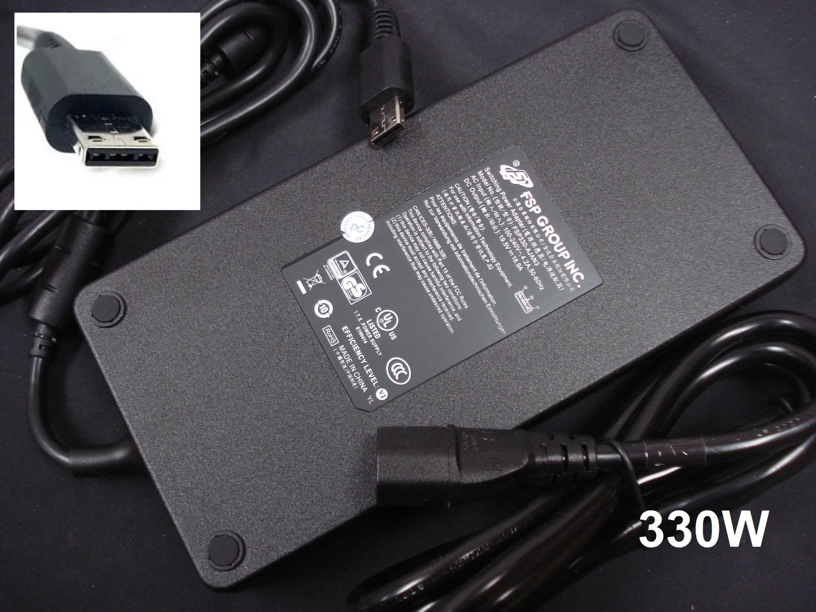 New OEM FSP 330W FSP330-AJAN3 Charger For MSI Titan GT77 12UGS-009 12UGS-008