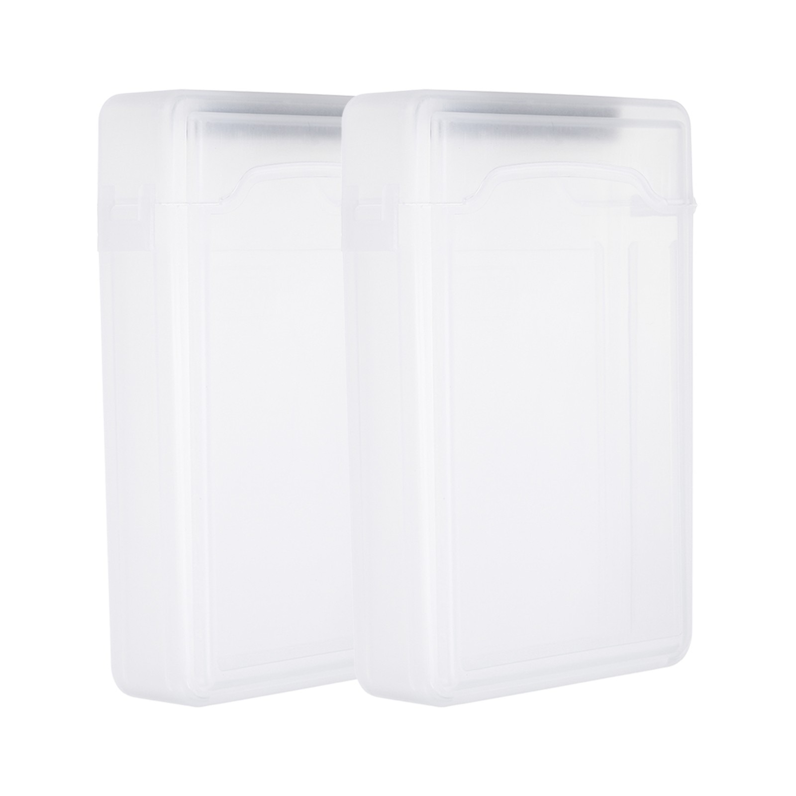 2Pcs 6.5" x 4.5" Hard Drive Disk Case Plastic Hard Disk Storage Case White