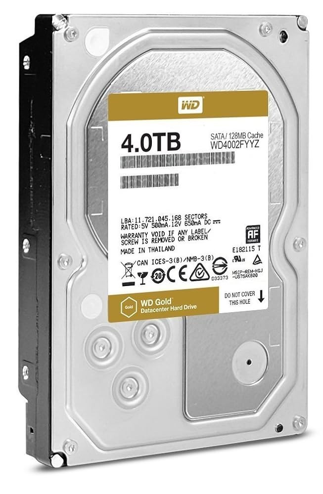 WD Gold 4TB Enterprise Class Hard Disk Drive - 7200 RPM WD4002FYYZ  6Gb/s 128MB