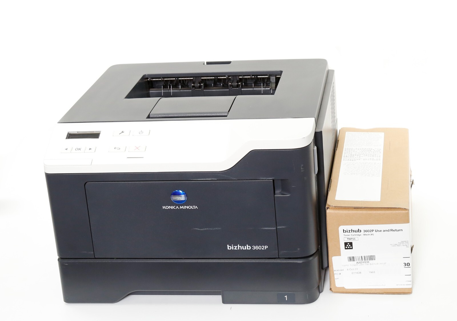 Konica Minolta BizHub 3602P Monochrome Laser Printer Only 1K PP / New Toner