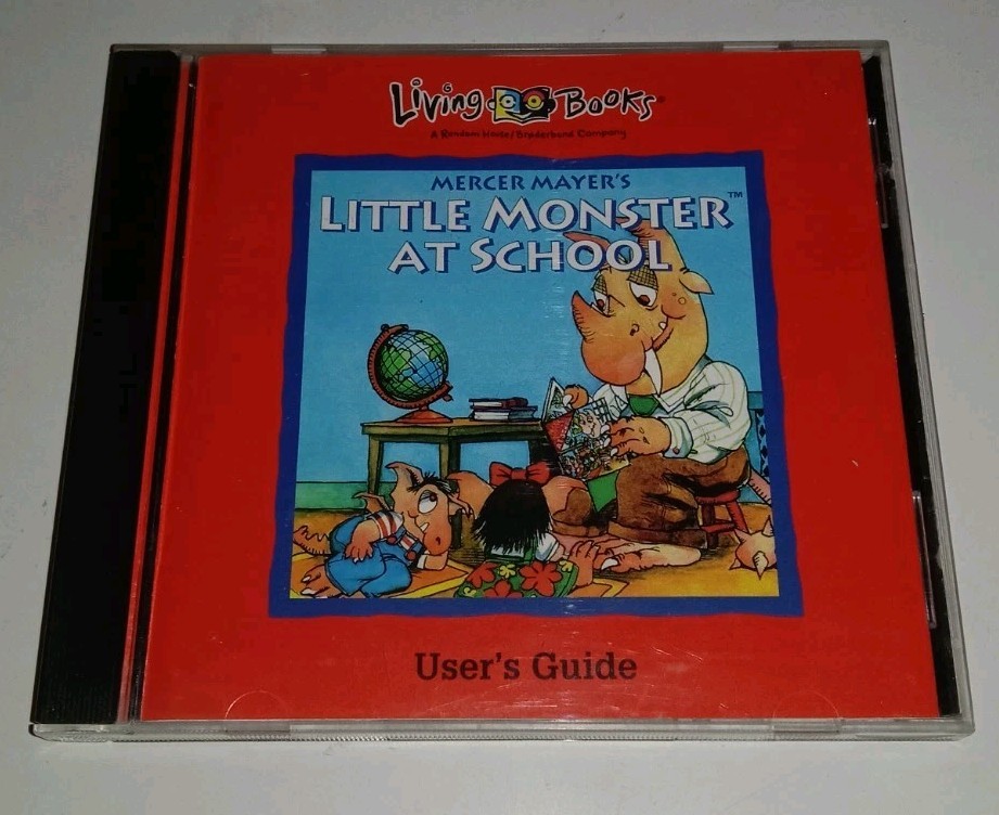 Little Monster At School Living Books PC Game CD ROM 1994 Mercer Mayer Disc LN