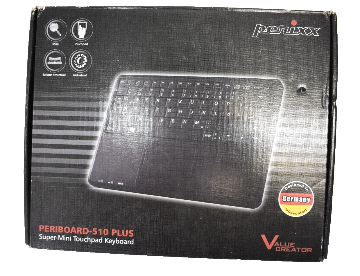 Periboard 510 Plus Super Mini Touchpad Keyboard Perixx Black Replacement French