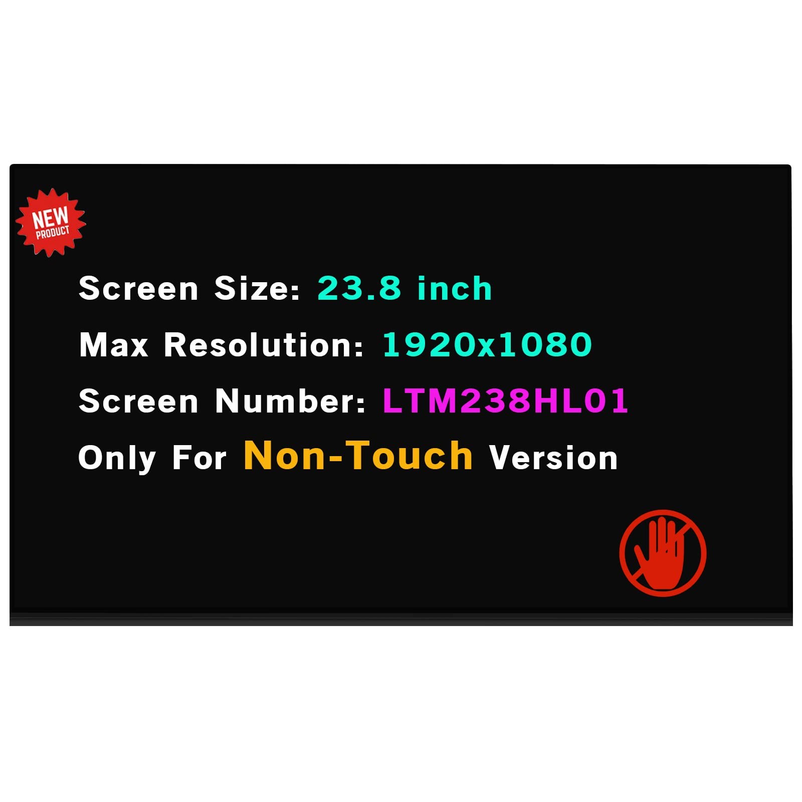 LTM238HL06 Replacement LCD Display Screen for HP Eliteone 800 G5 G6 923631-001