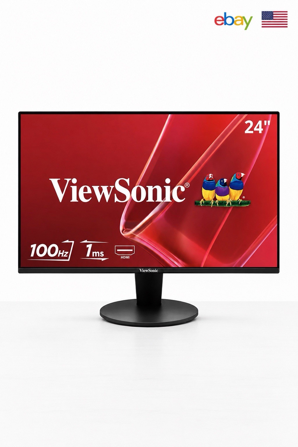 ViewSonic VS2447M 24 Inch 1080p Computer Monitor, 100Hz LED Display