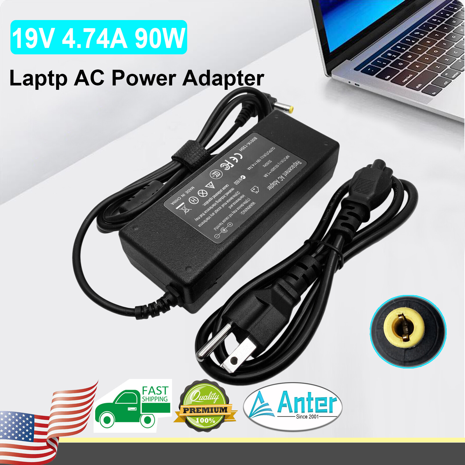 90W AC Adapter Charger For Gateway one ZX4300 ZX4800 ZX6800 ZXC6900 Power Supply