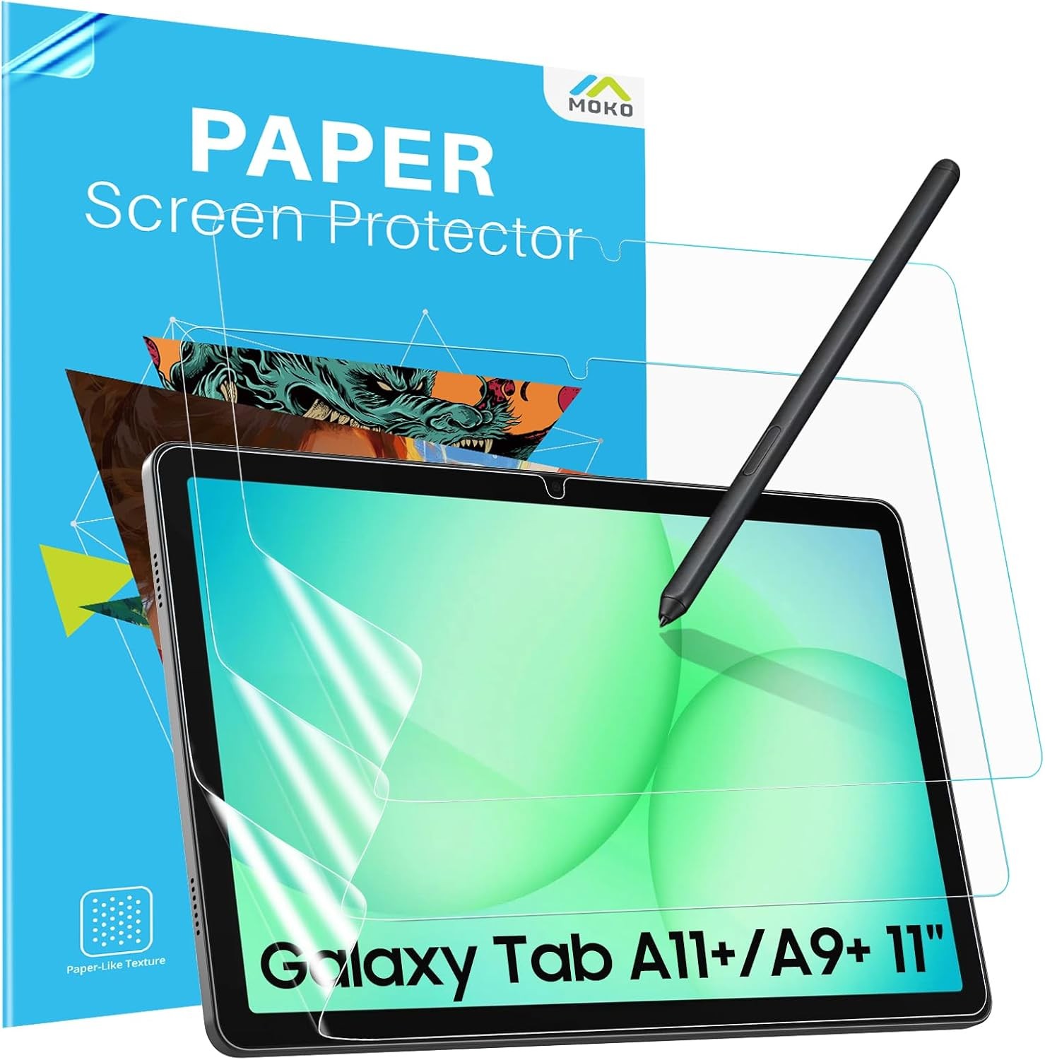 3-Pack Anti-Glare Matte Screen Protectors for Samsung Galaxy Tab A11 Plus & A9+