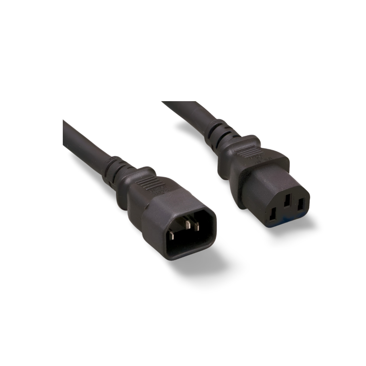 6ft Monitor to Computer Power Extension Cable C13 C14 - Black