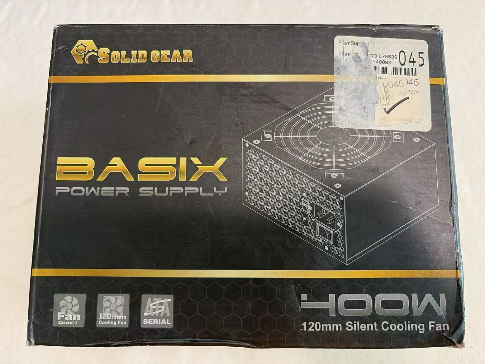 Solid Gear Basix Power Supply SDGR-500BX SATA 500W 120mm Cooling Fan#0618C H
