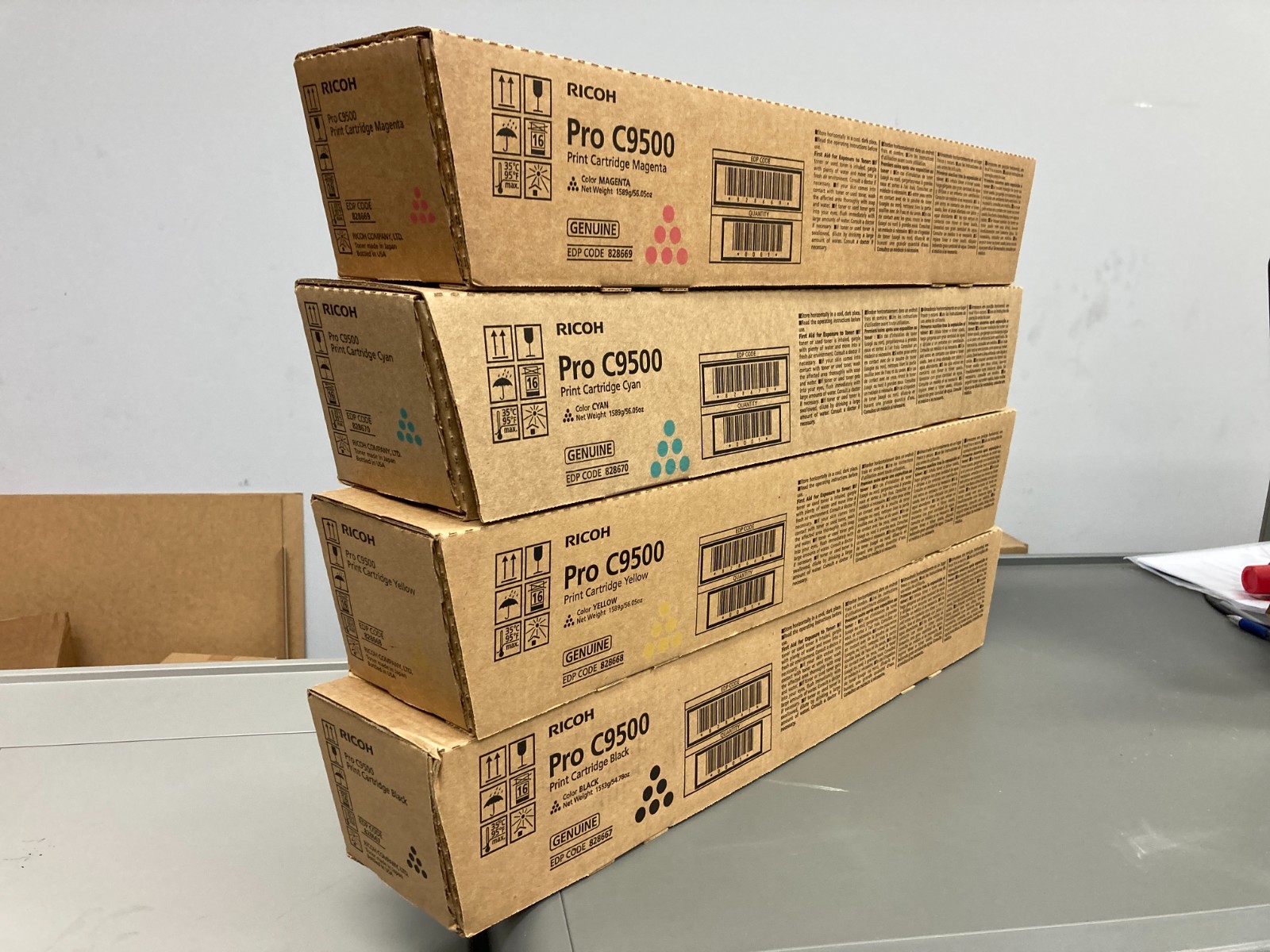 Ricoh Savin Pro C9500 CMYK Toner Set  828670  828669  828668  828667  New