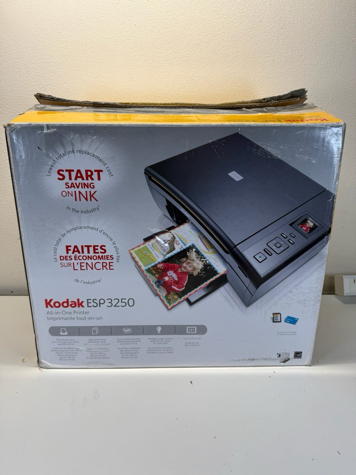 Kodak ESP 3250 All-In-One Inkjet Printer Sold Untested w Box