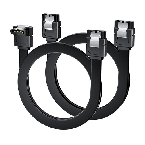 BolAAzuL SATA Cable III Right Angle & Straight, 2-Pack Data Cables 90...