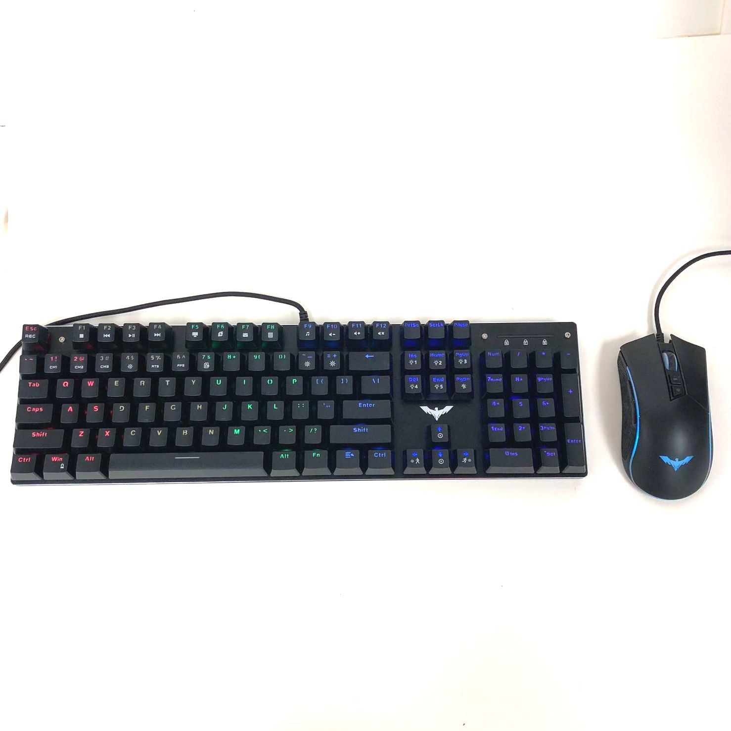 Havit Mechanical Gaming Keyboard HV-KB393L & USB Mouse Bundle