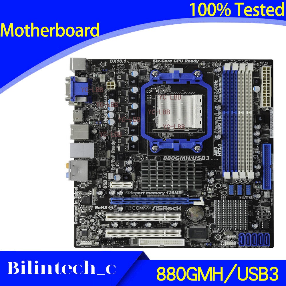 FOR ASRock 880GMH/USB3 Motherboard Supports 938-Pin DDR3 AM3/AM3+ 880G 16G AMD