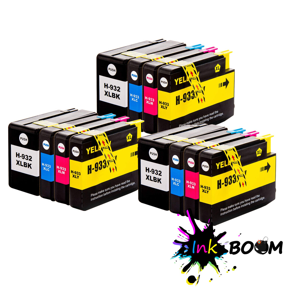 12 Ink Cartridge replace for HP 932XL 933XL Officejet 6100 6600 6700 7610