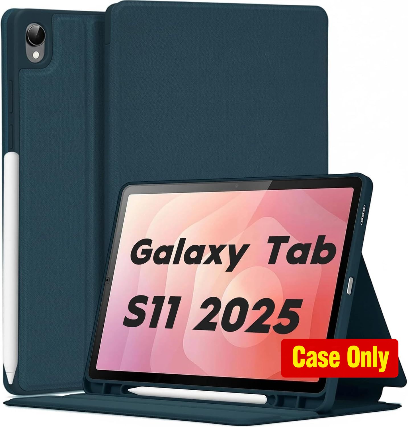 Tablet Case for Tab S11 11 Inch 2025, Navy Blue, Soft TPU, Multi-Angle Stand