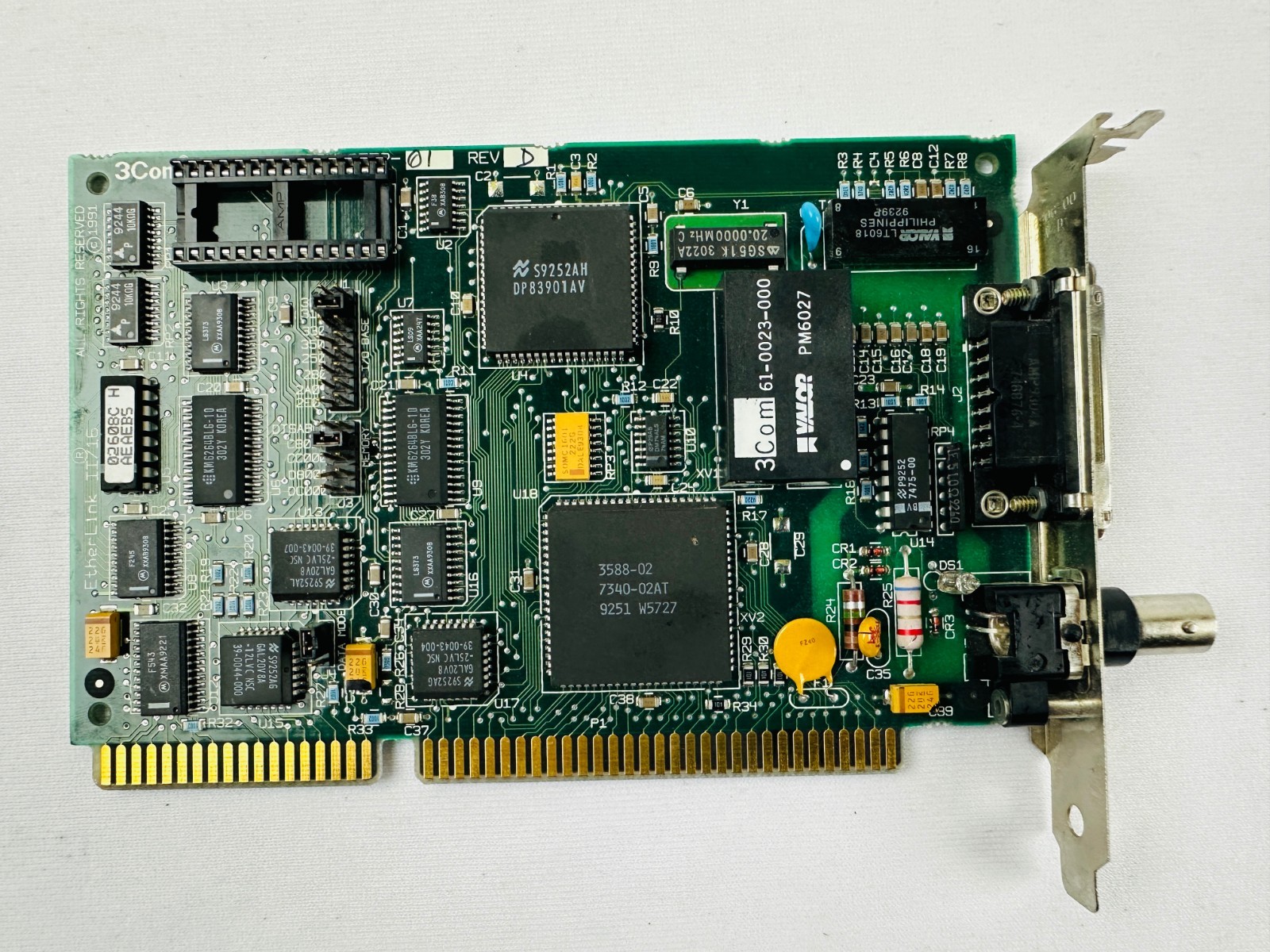 3com EtherLink II/16 8772-01 REV D Network Interface Card