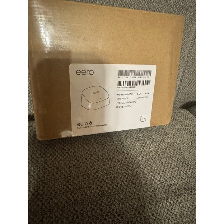 Eero 6 Dual-Band Mesh Wi-Fi Router (Model N010001) – Brand New Sealed Box