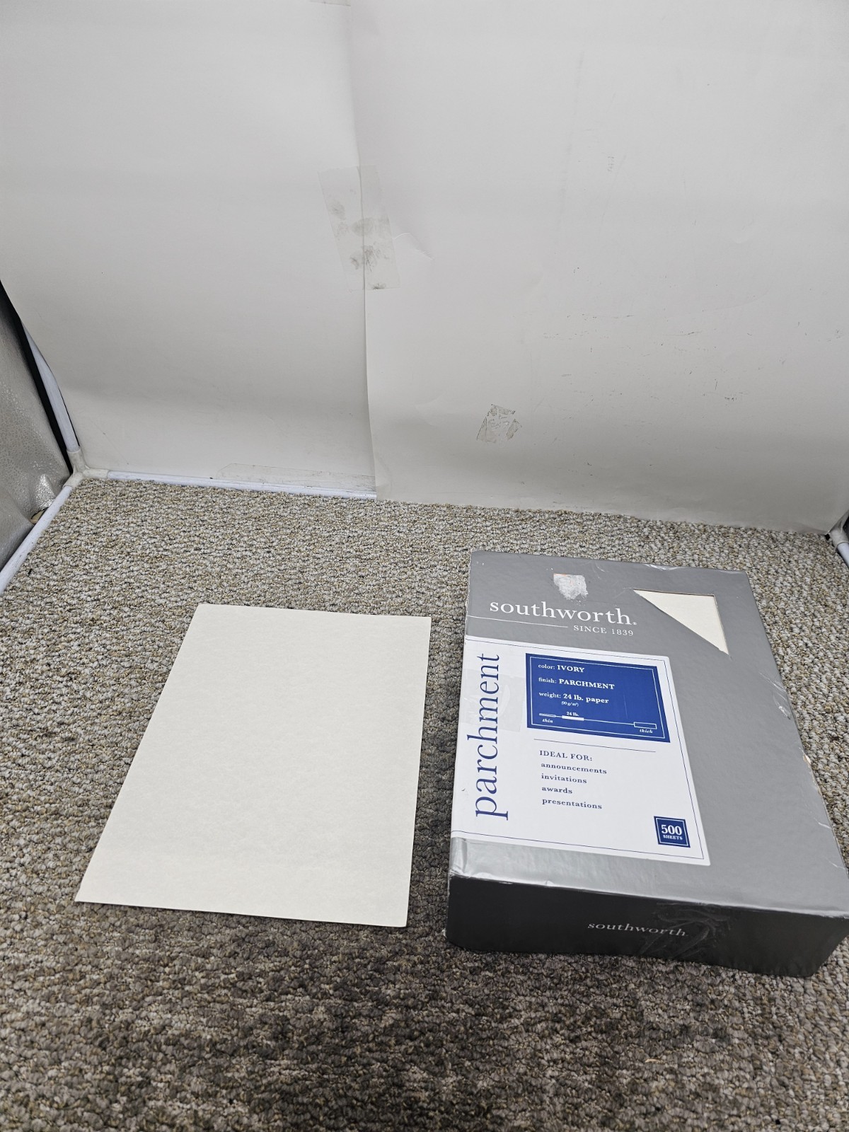 Southworth 984C Parchment Paper 8.5x11 Ivory 500 Sheets