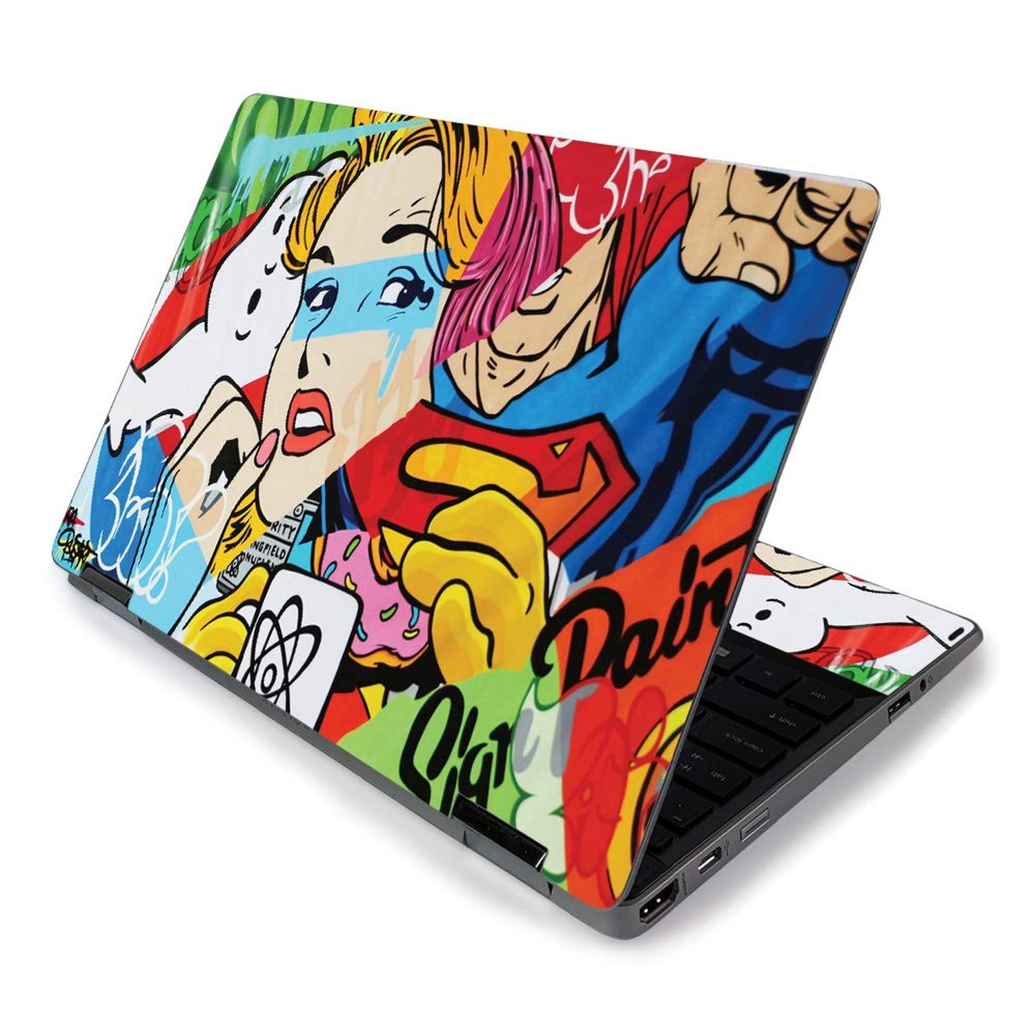 MightySkins Skin for HP Pavilion x360 11" (2019) - Cartoon Mania | Protective...