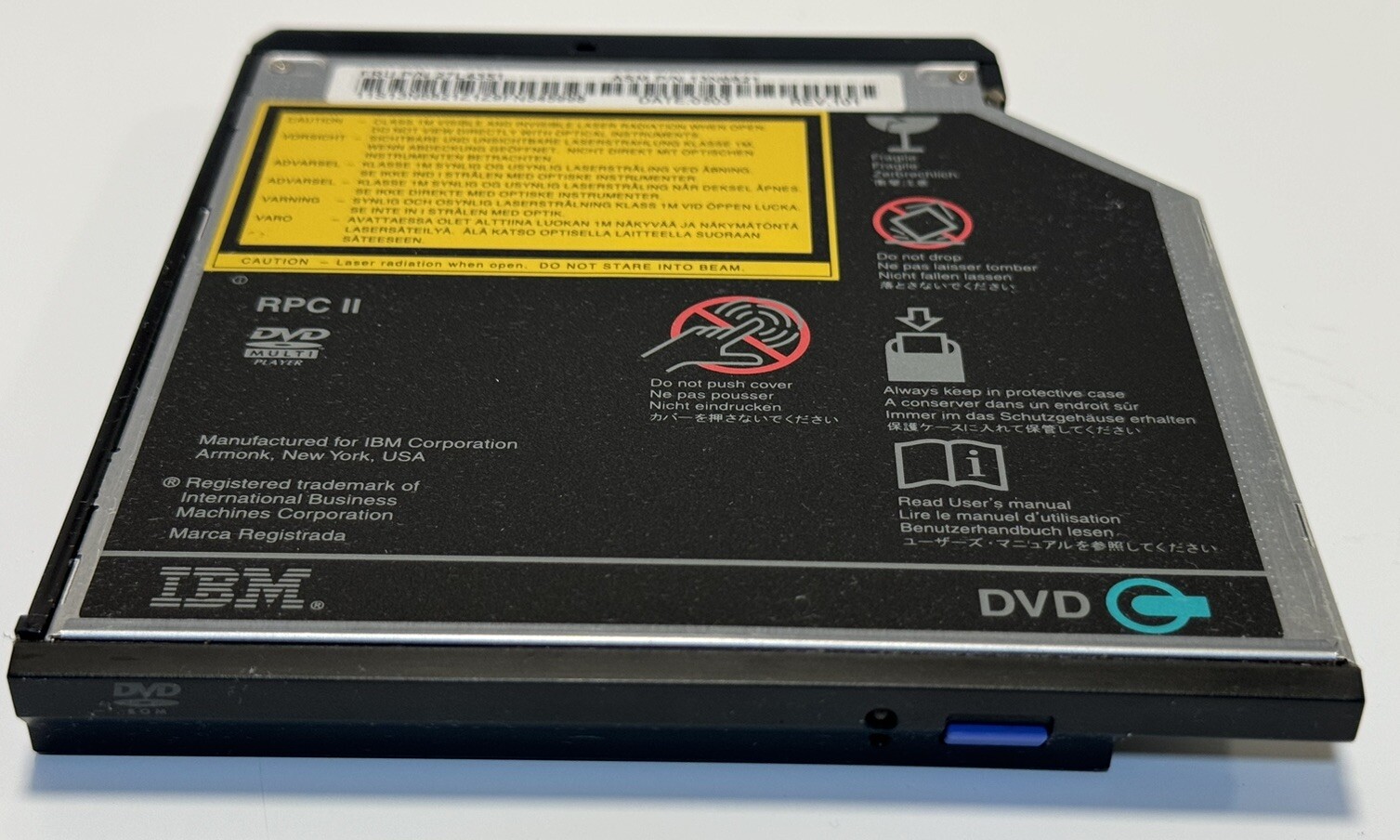 💻 📀 VTG IBM ThinkPad MATSUSHITA SR-8178-M DVD-ROM P/N 27L4351, 13N6821 Works